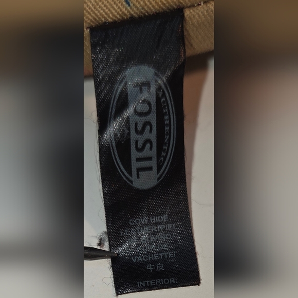 Fossil Crossbody Leather Purse Womens Small  Zipper Closure Vintage Lined - Picture 10 of 13